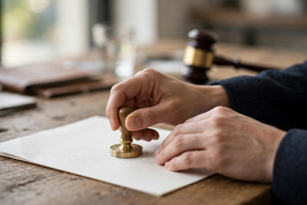 Certified copy of a California divorce decree